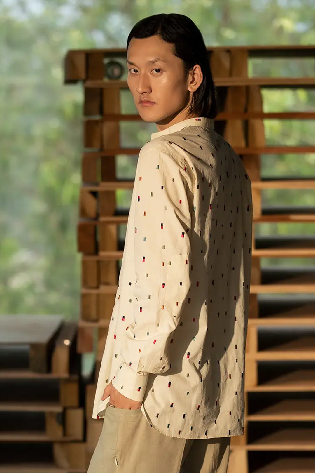 BAZAAR EMBROIDERED SHORT KURTA