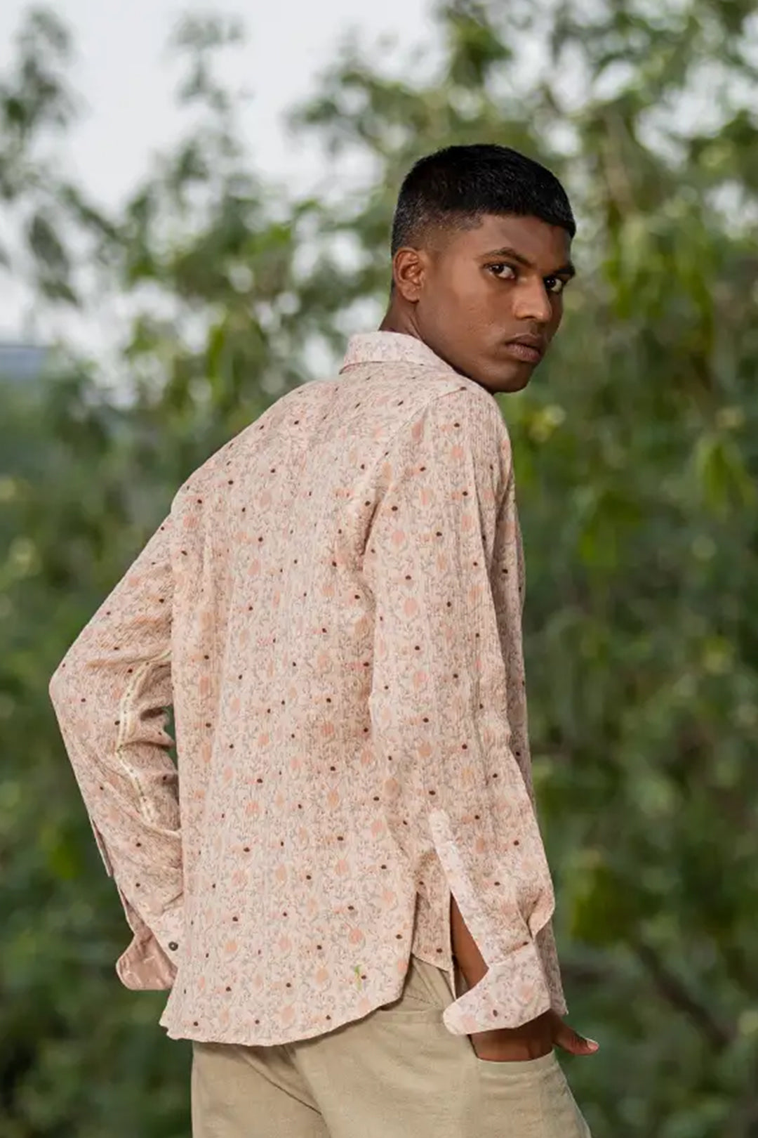 CRINKLED LOTUS SHIRT