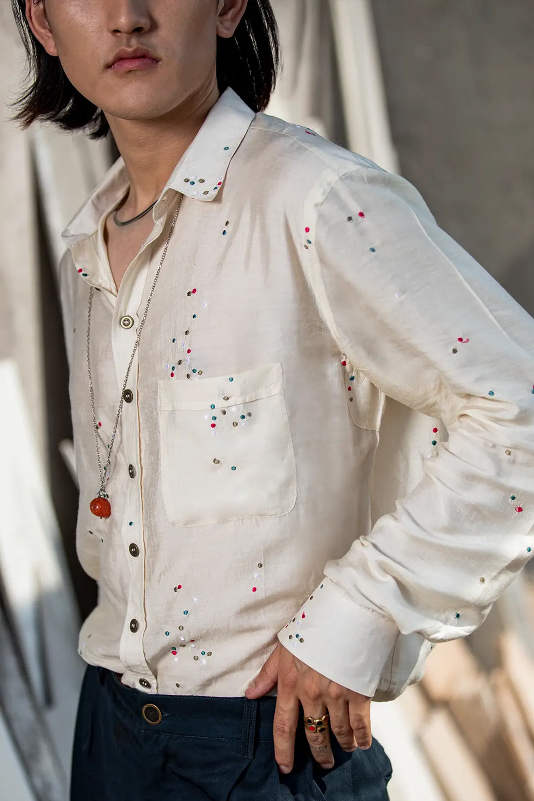 MERCHANT EMBROIDERED SHIRT