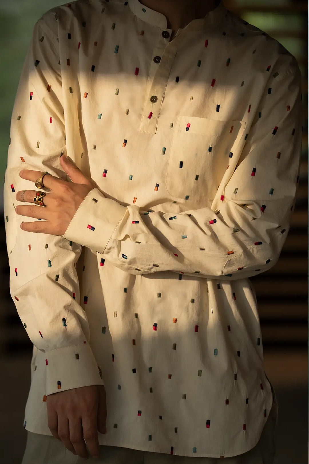 BAZAAR EMBROIDERED SHORT KURTA