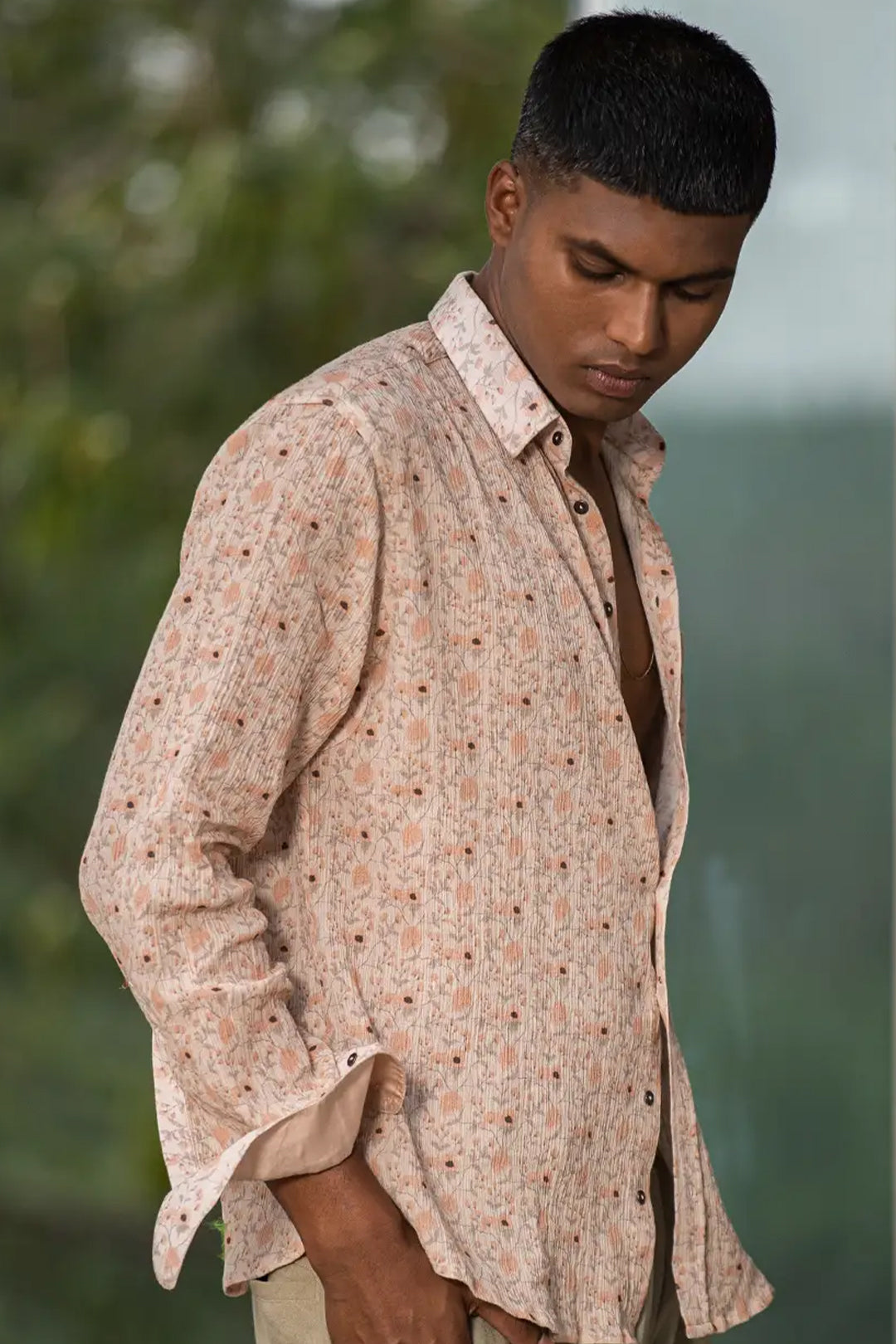 CRINKLED LOTUS SHIRT
