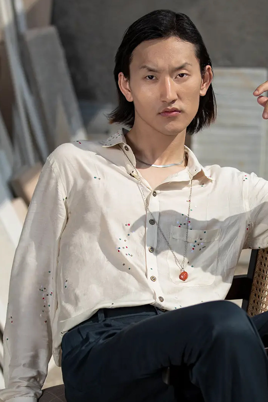 MERCHANT EMBROIDERED SHIRT