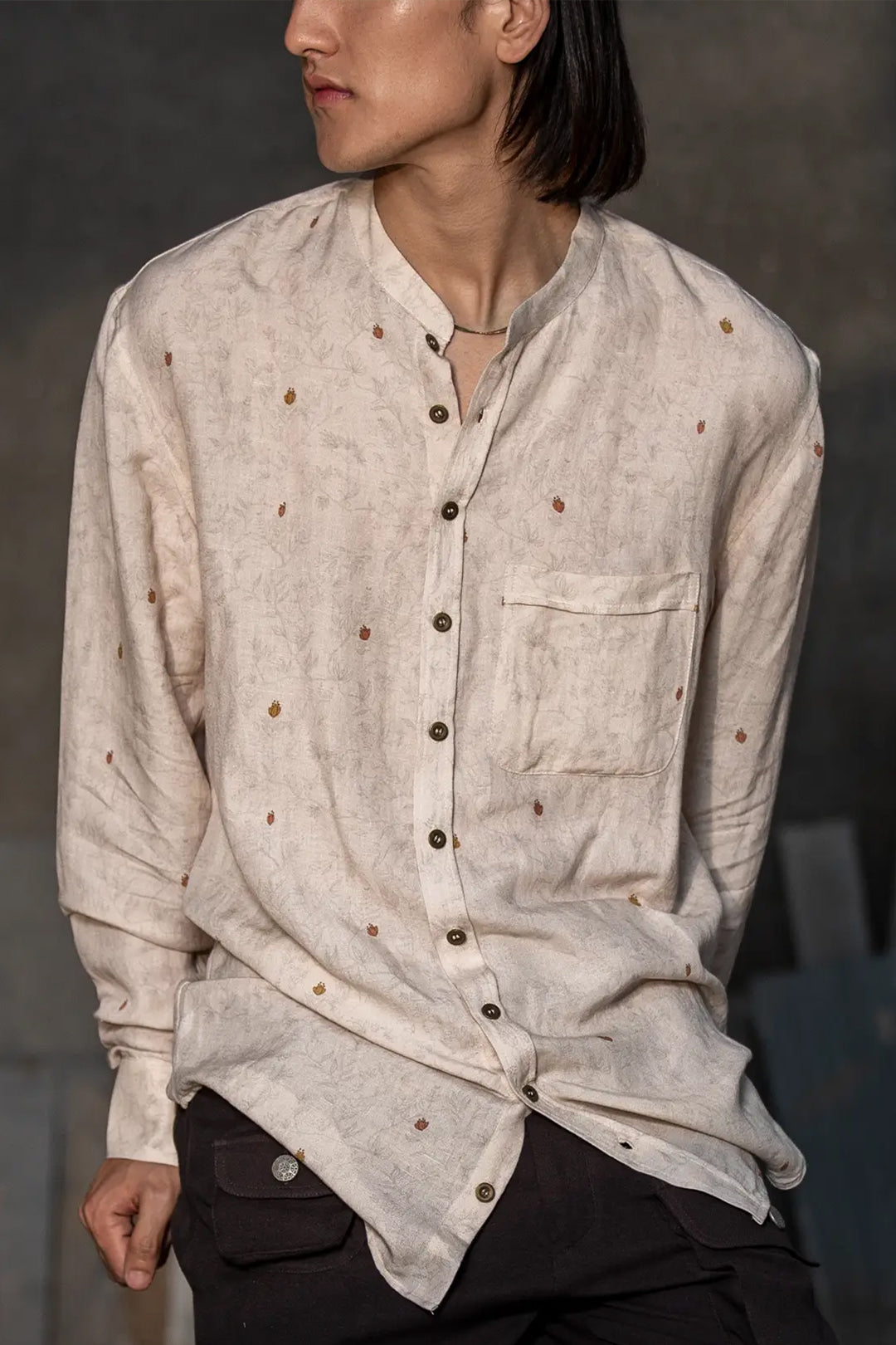 BOUGAINVILLEA LINEN SHIRT