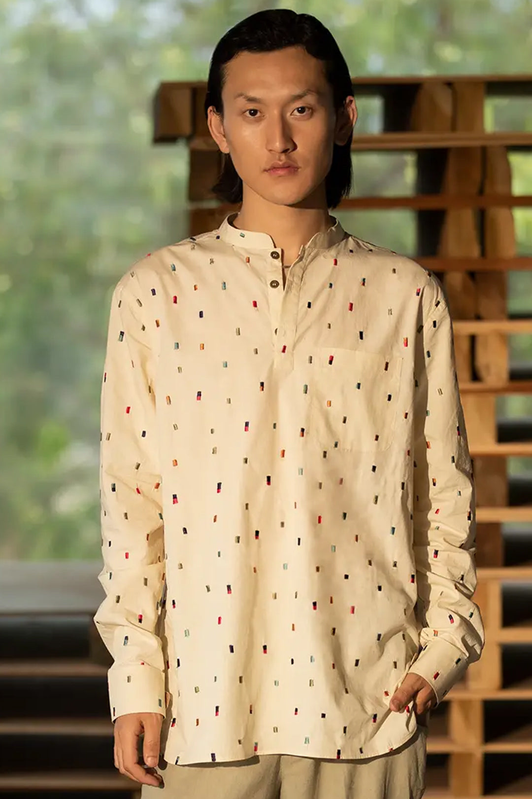 BAZAAR EMBROIDERED SHORT KURTA