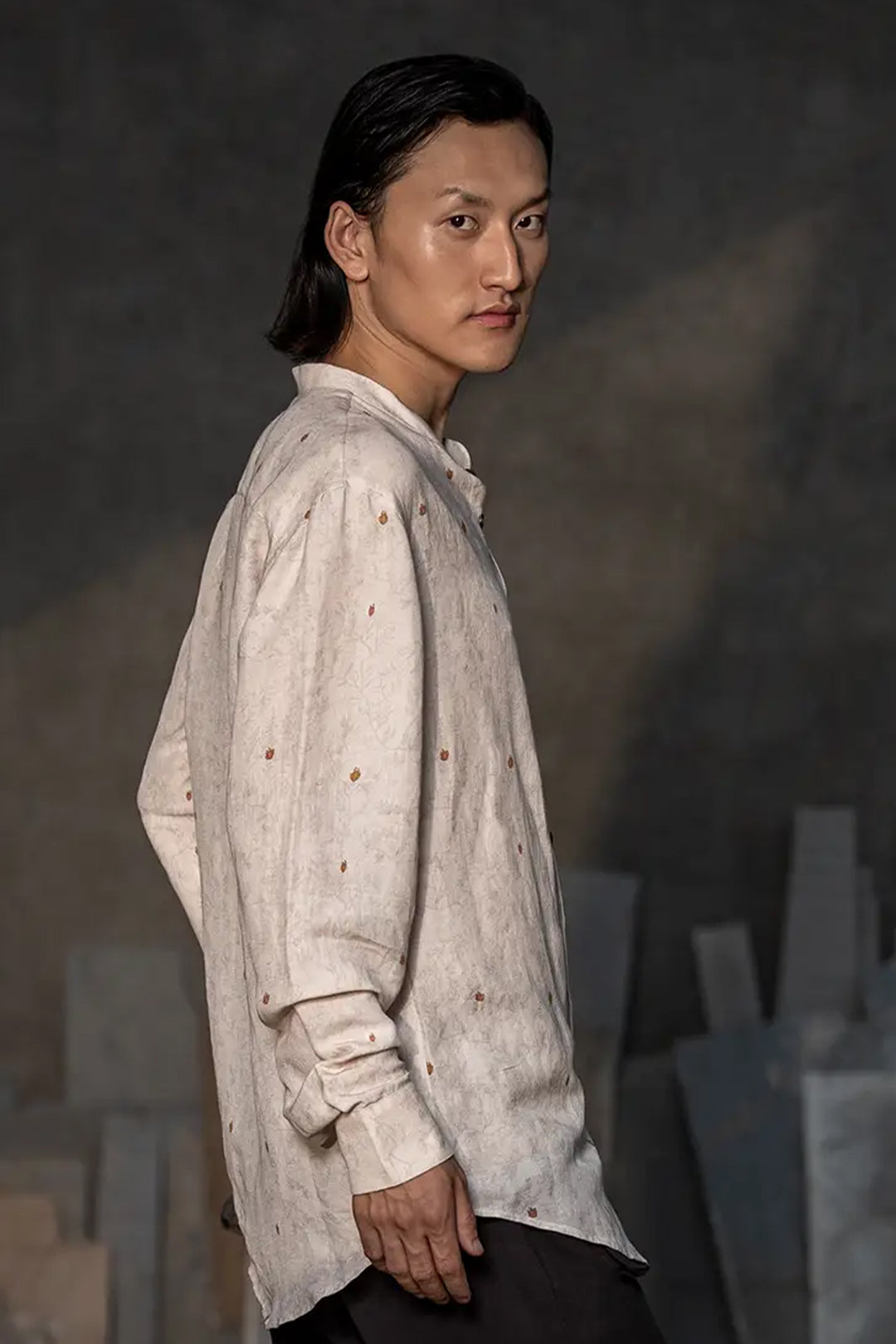 BOUGAINVILLEA LINEN SHIRT