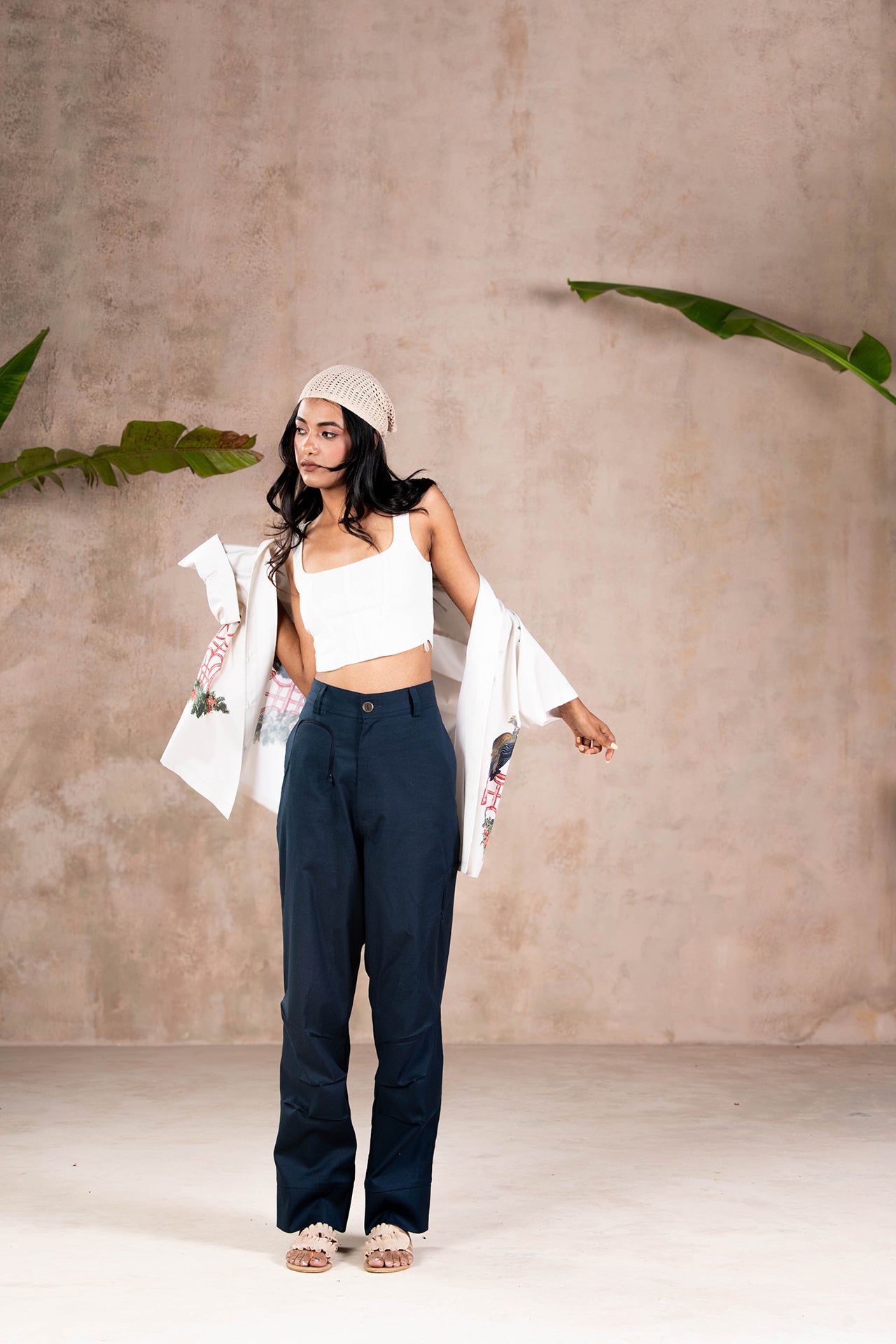 INDIGO PARACHUTE PANTS