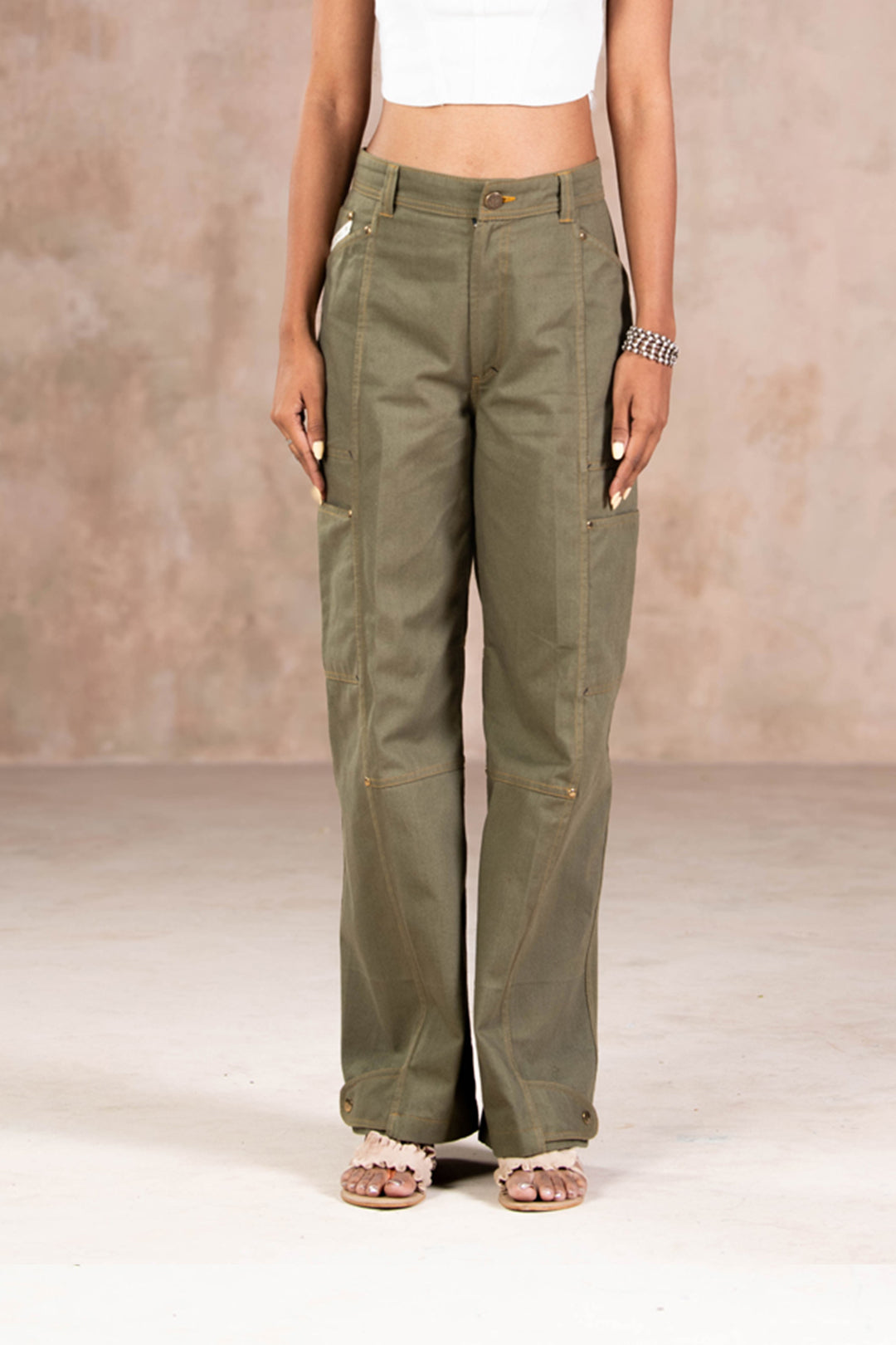 UTILITY OLIVE DENIMS