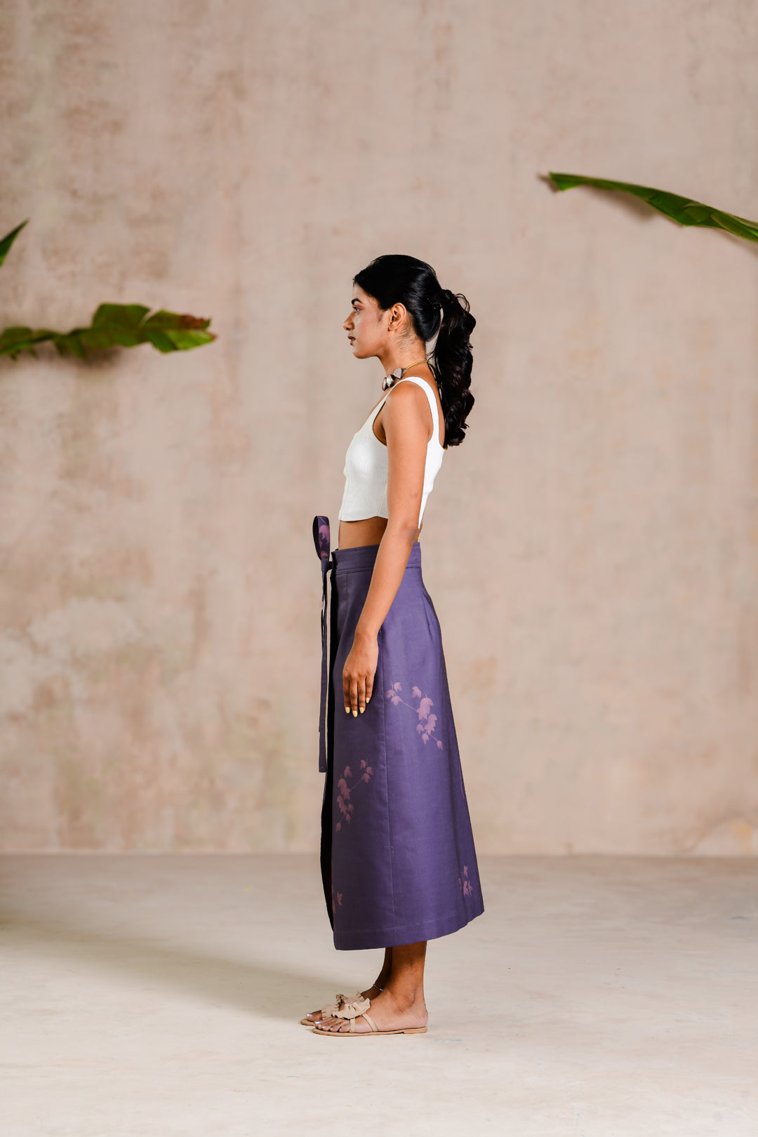 FLORAL PLUM SKIRT