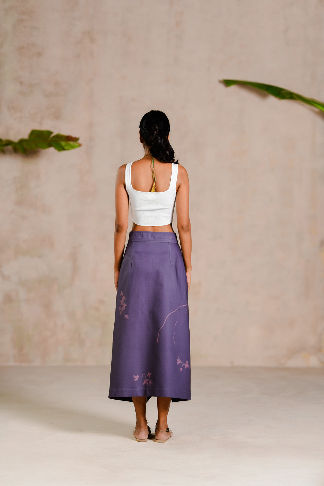 FLORAL PLUM SKIRT