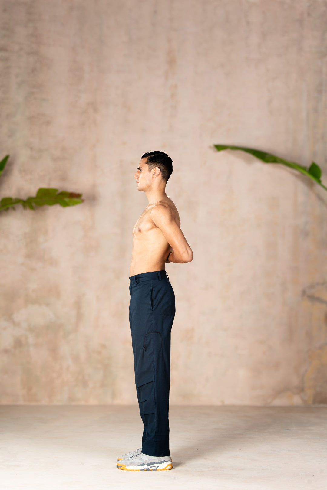 INDIGO PARACHUTE PANTS