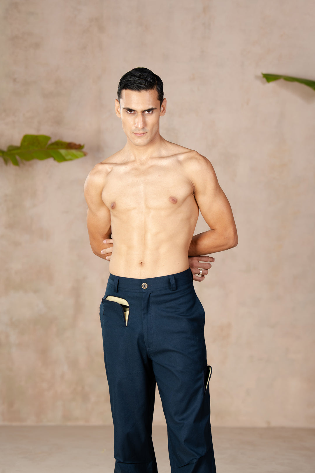 INDIGO PARACHUTE PANTS