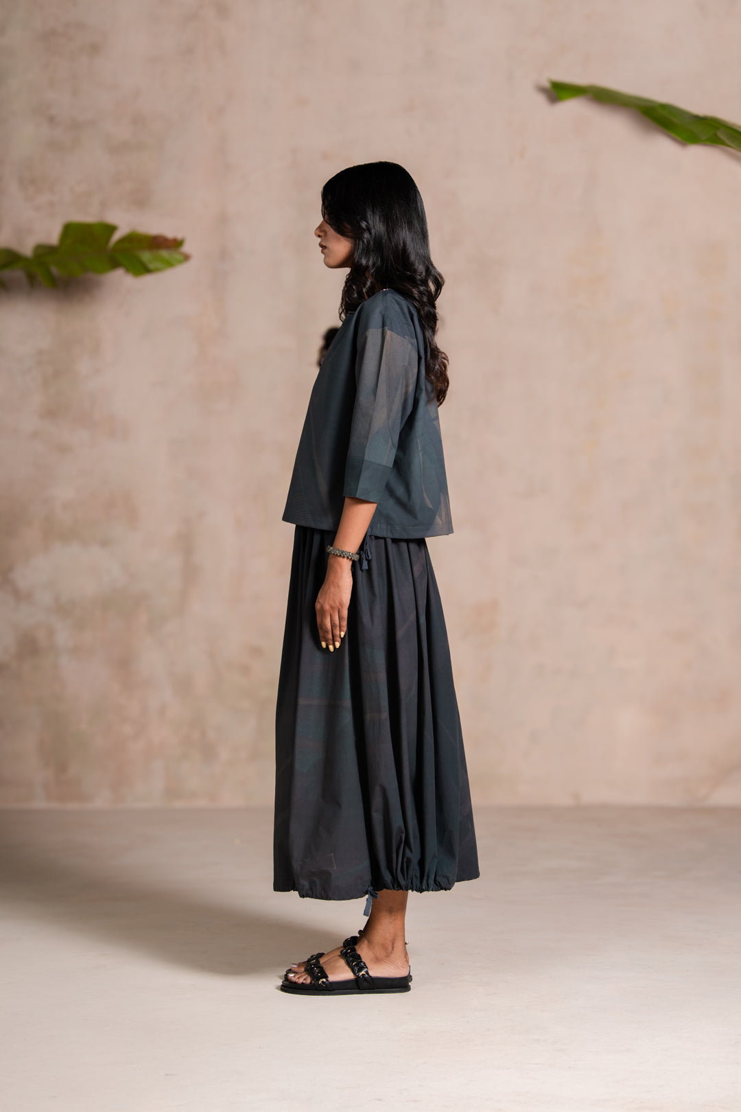 INDIGO PALM BOAT NECK
