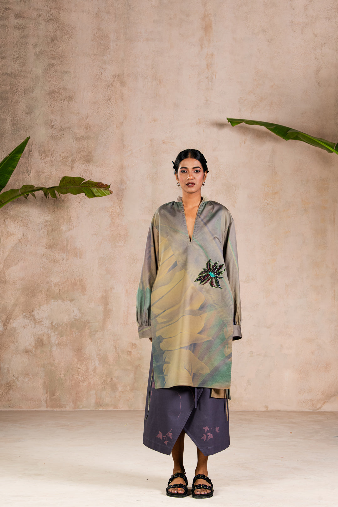 TROPICAL KURTA DRESS