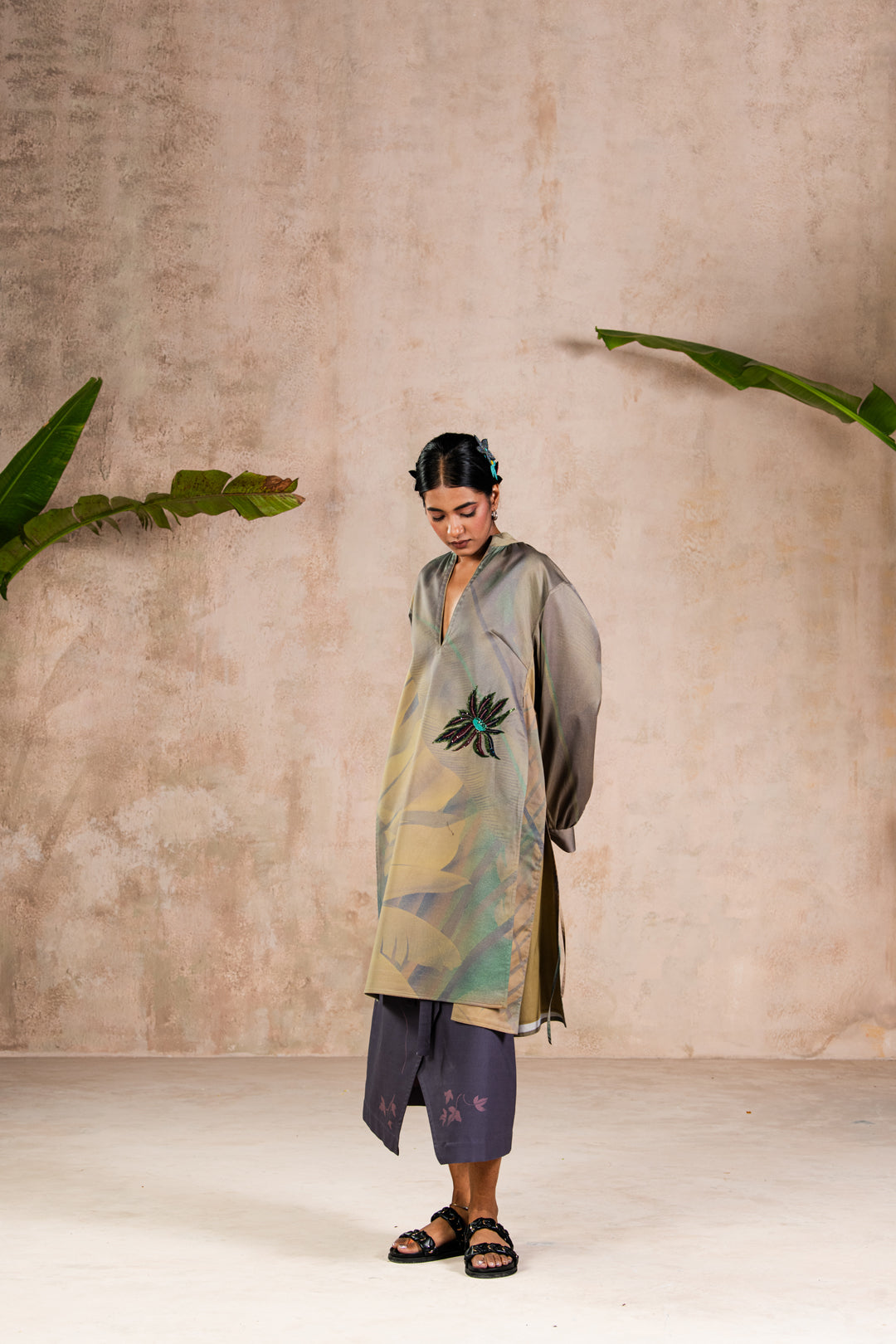 TROPICAL KURTA DRESS