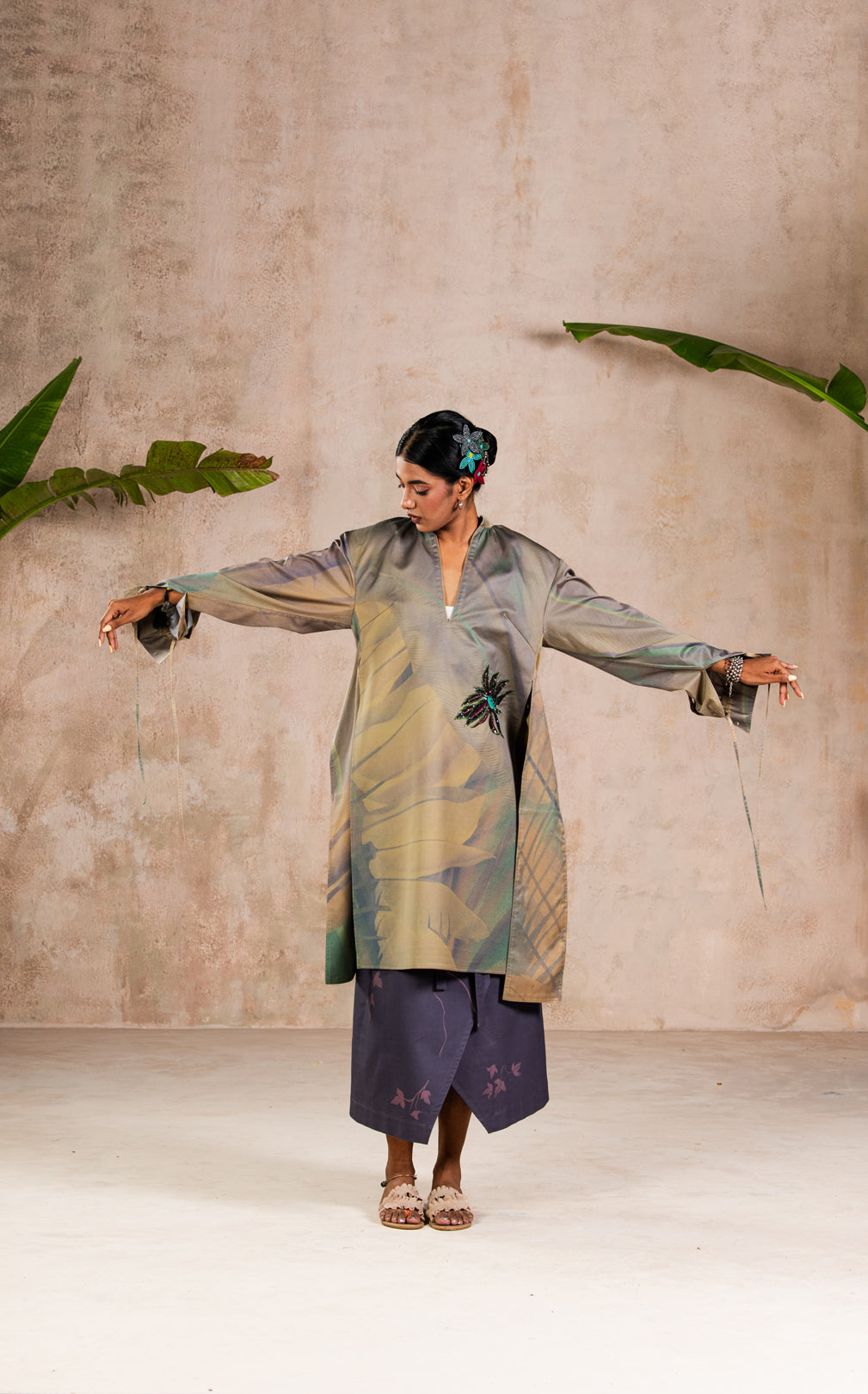 TROPICAL KURTA DRESS