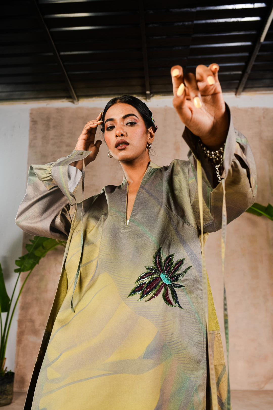 TROPICAL KURTA DRESS
