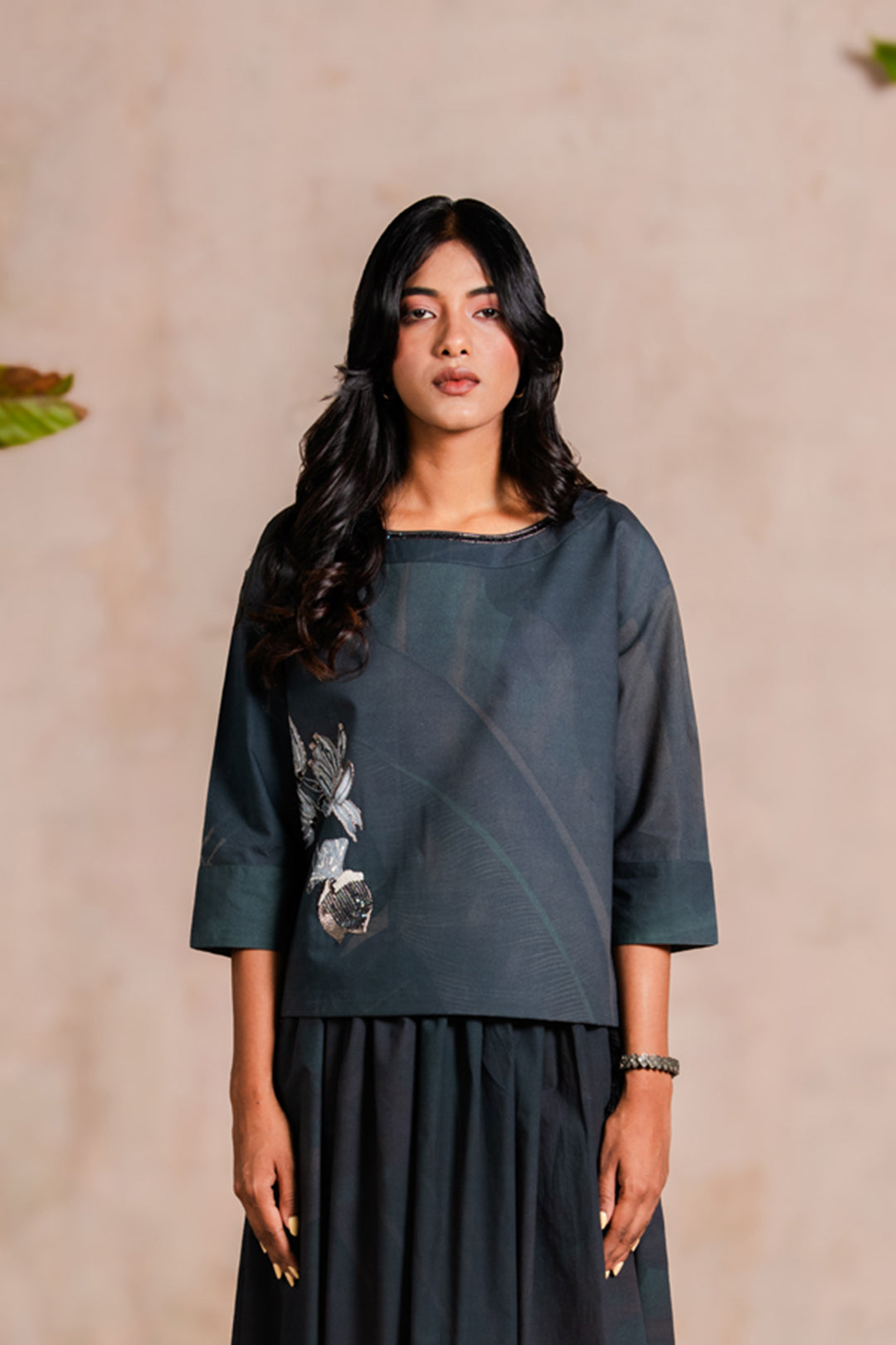 INDIGO PALM BOAT NECK