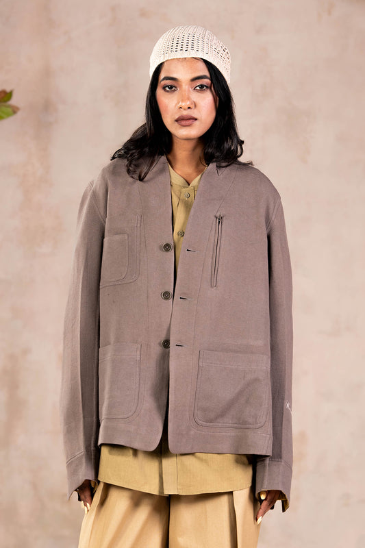 CHARCOAL UTILITY JACKET