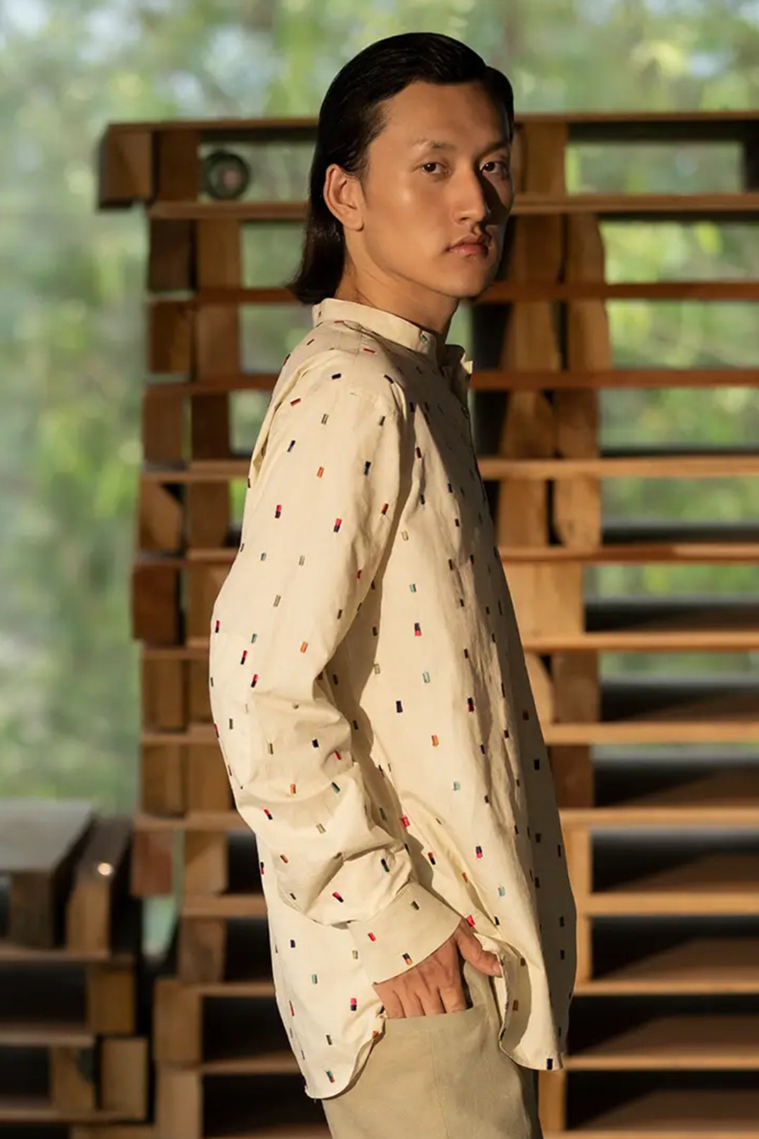 BAZAAR EMBROIDERED SHORT KURTA