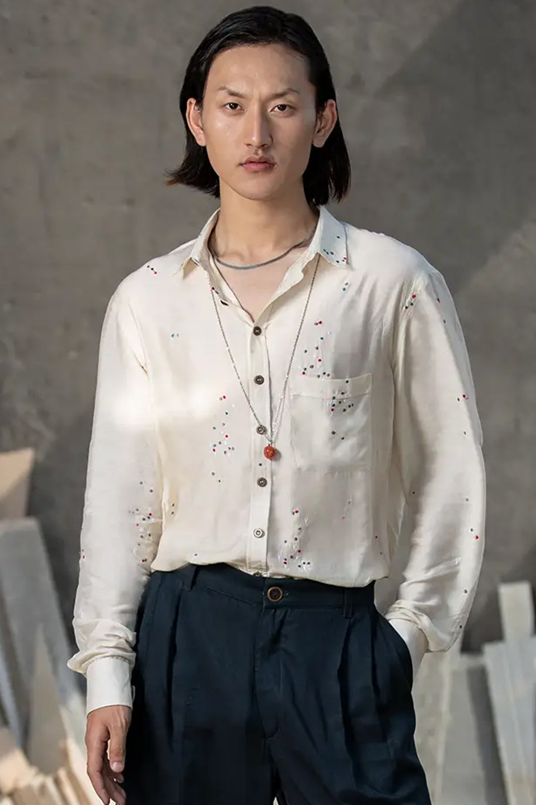 MERCHANT EMBROIDERED SHIRT