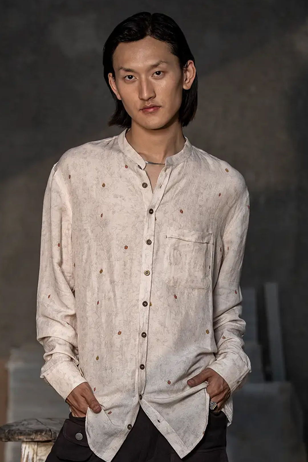 BOUGAINVILLEA LINEN SHIRT