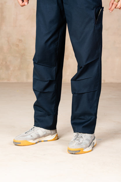 INDIGO PARACHUTE PANTS