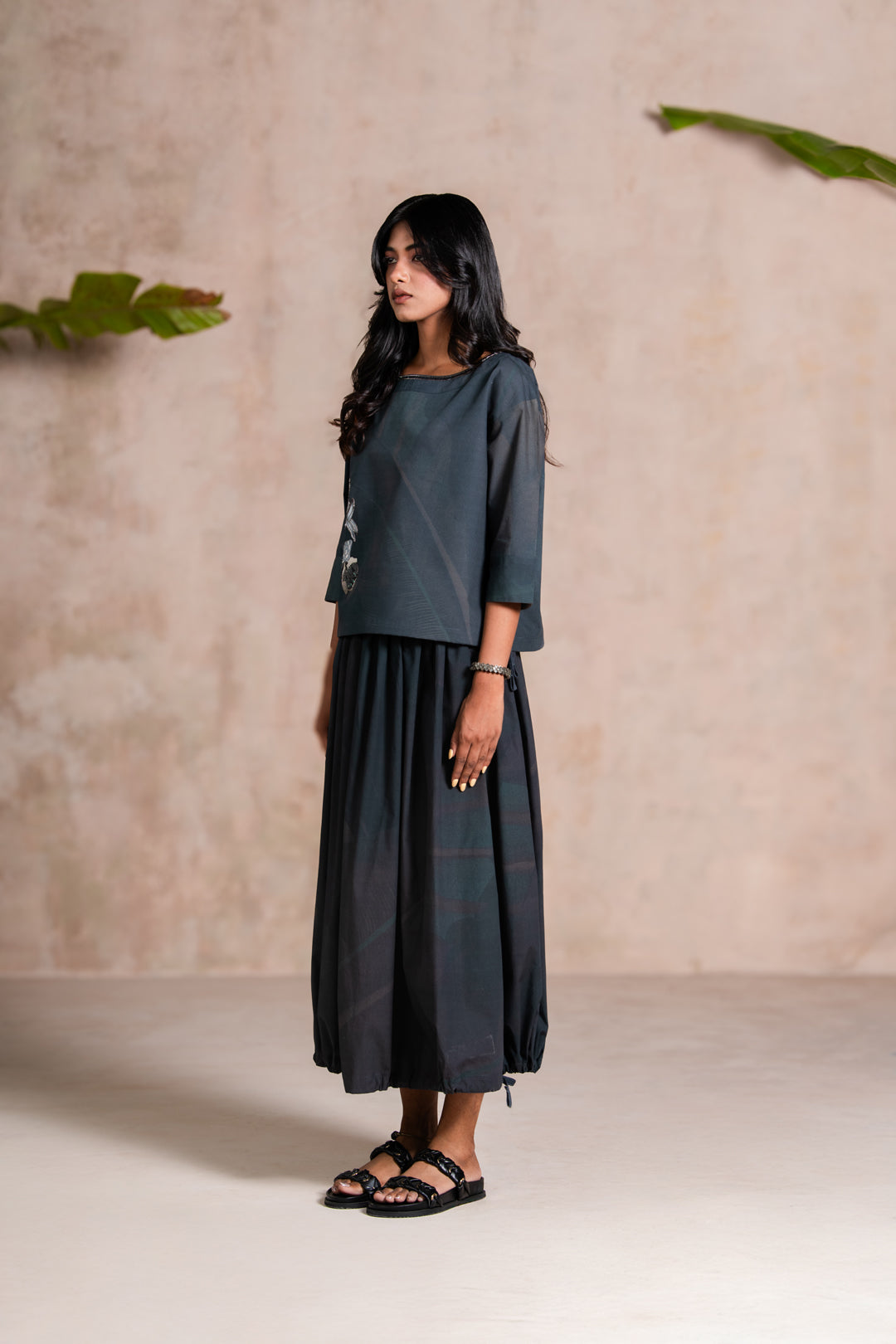 INDIGO PALM BOAT NECK
