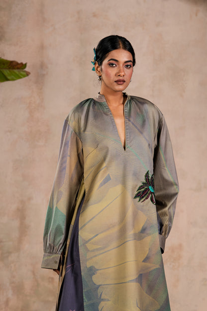 TROPICAL KURTA DRESS