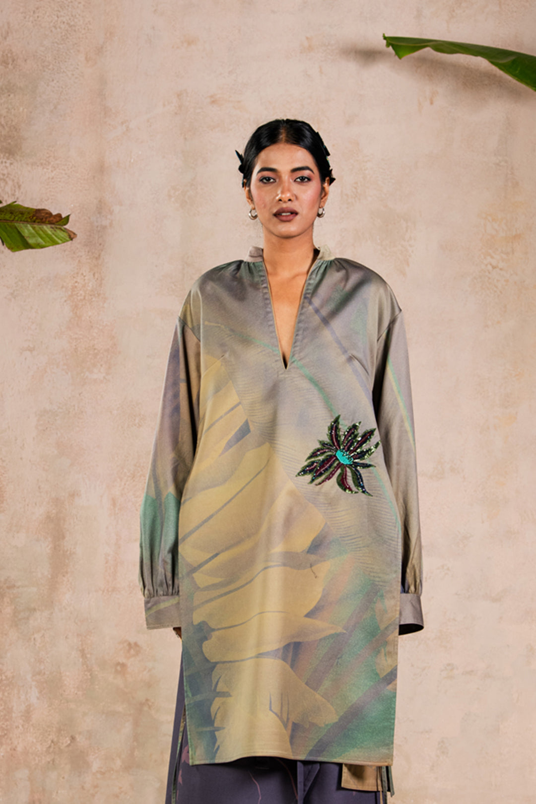 TROPICAL KURTA DRESS